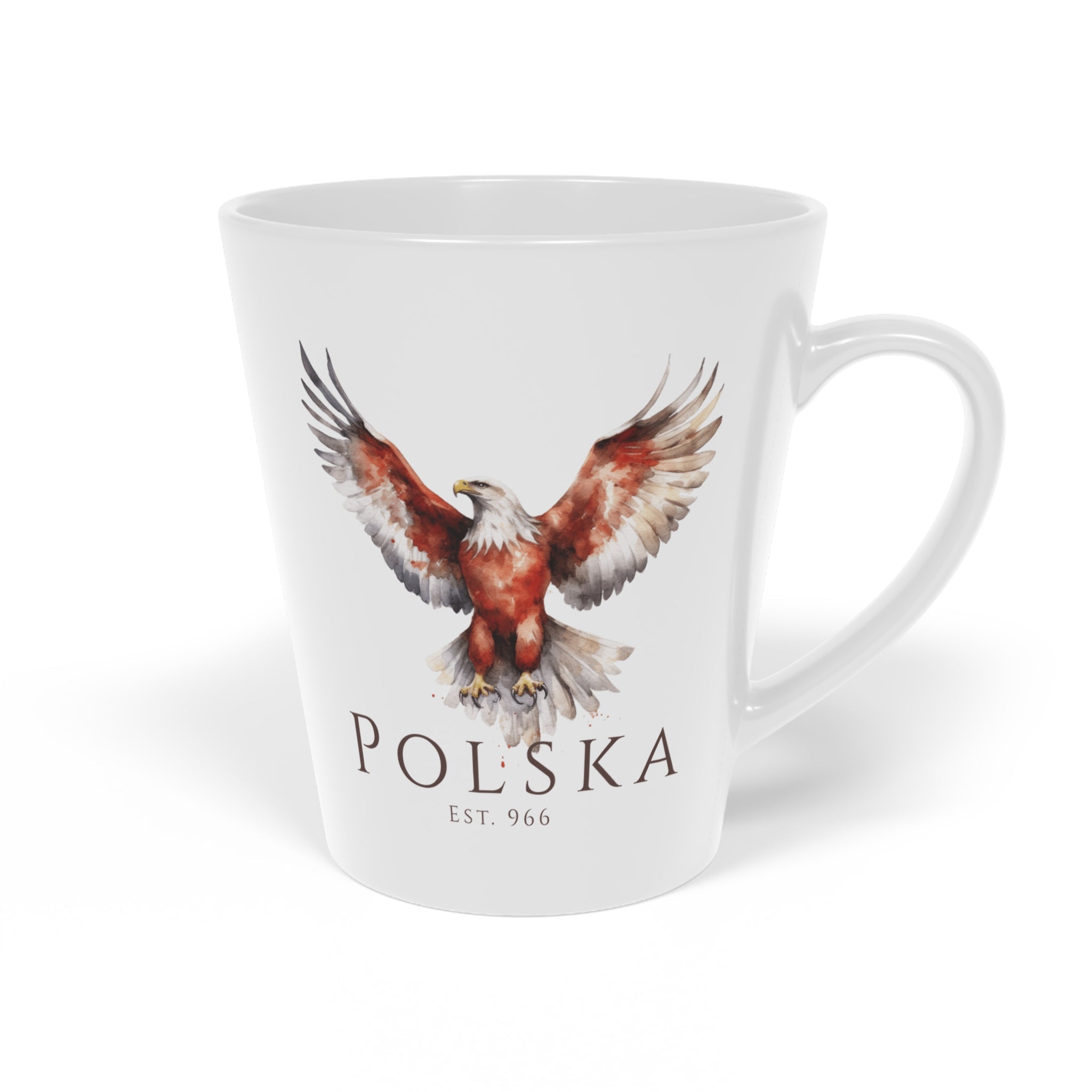 Polish Eagle Latte Mug | Polska Orzel | Polish Pride Gift | Polish Identity Mug | Patriotic Polish Coffee Cup