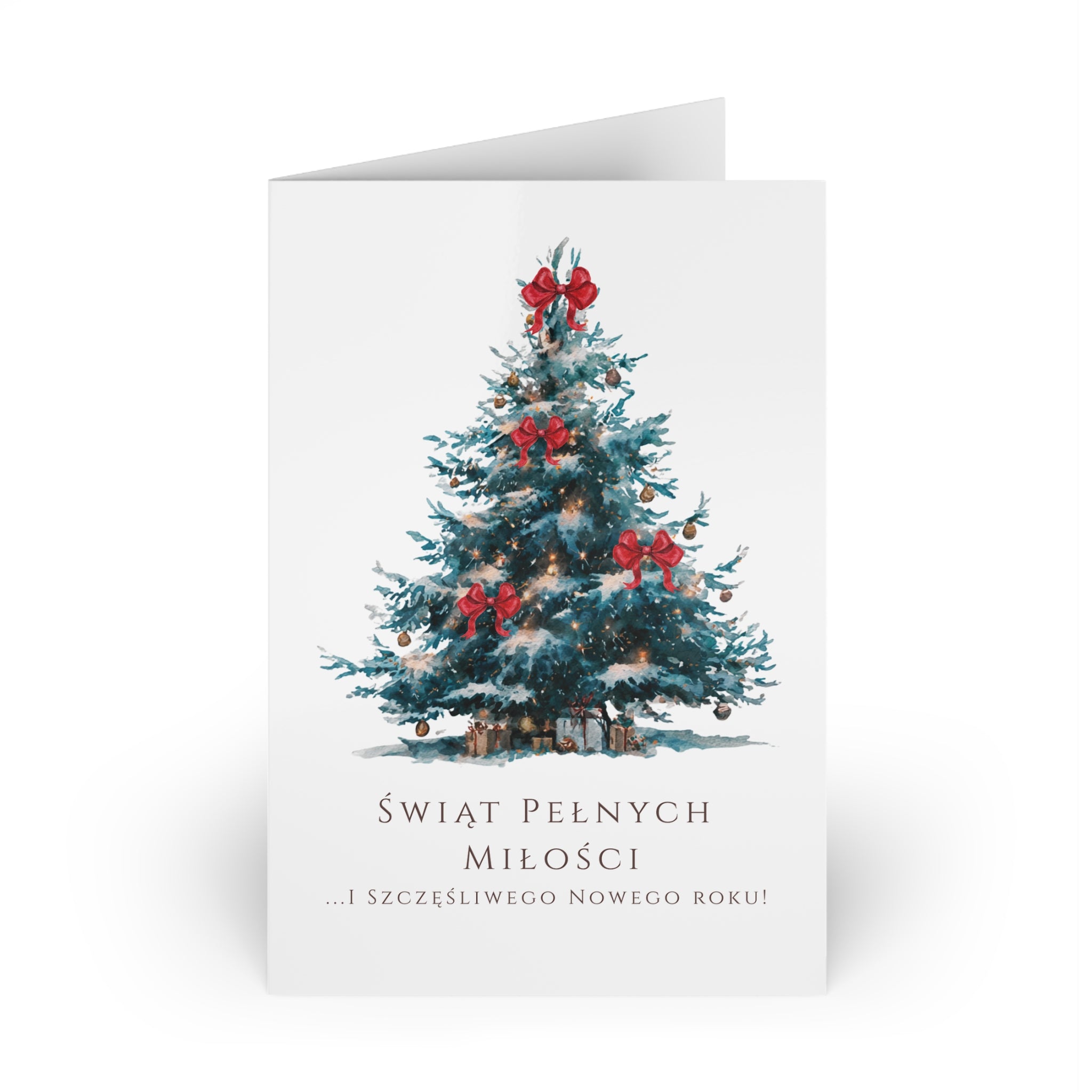 Polish Christmas Tree Greeting Card (Polish: Świąt pełnych miłości)