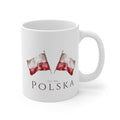 Polish Flag 11oz Ceramic Mug | Polska Flaga | Polish Pride Coffee Cup | Patriotic Polish Gift | Polish Canadian Heritage Mug