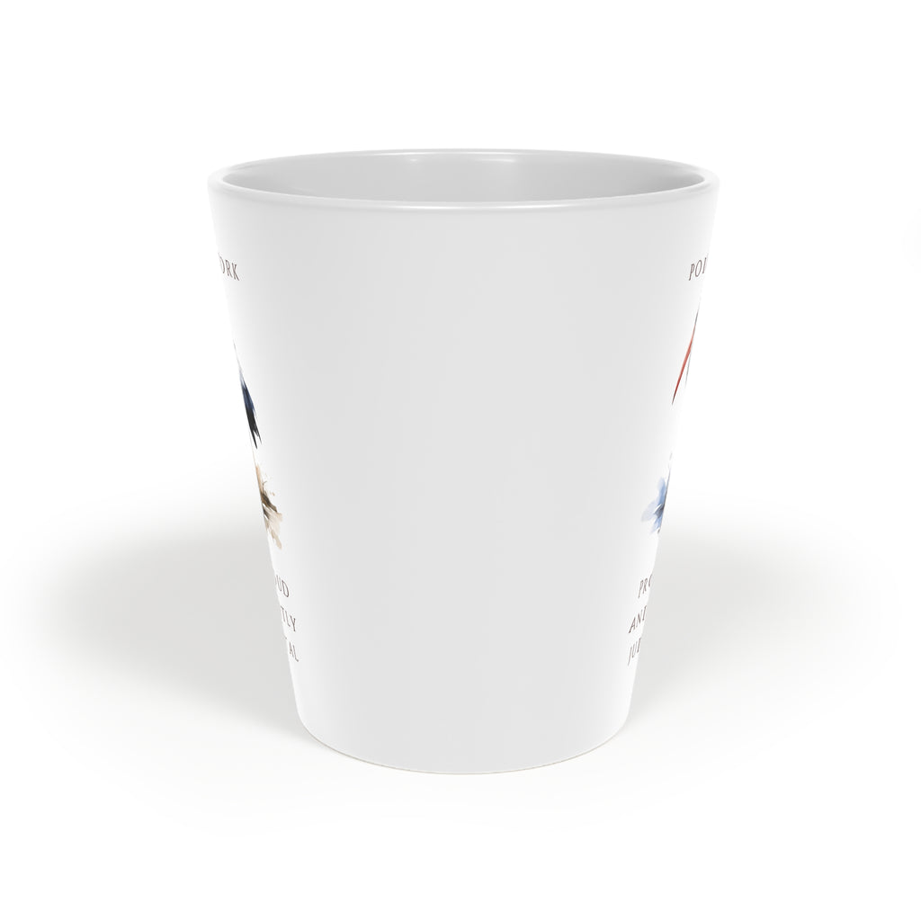 Polish Stork Latte Mug 12oz | Funny Polish Identity | "Proud, Loud and Slightly Judgemental" Slogan | Patriotic Polish Coffee Cup | Polish Canadian Heritage Gift