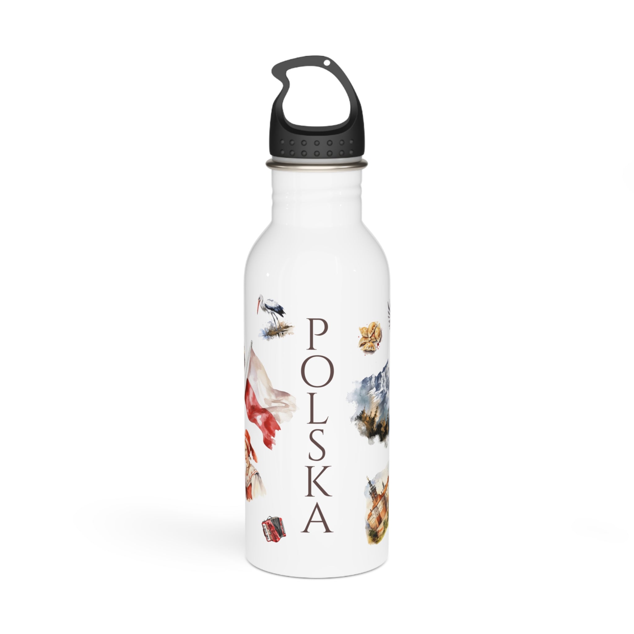 Polska 20oz Stainless Steel Water Bottle | Polish Pride Gift | Durable Travel Flask | Patriotic Polish Heritage Design