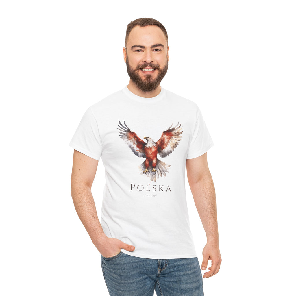 Polish Eagle Adult T-Shirt | Polska Orzeł | Polish Pride Shirt | Patriotic Polish Tee | Polish Identity Gift | Polish Canadian Apparel