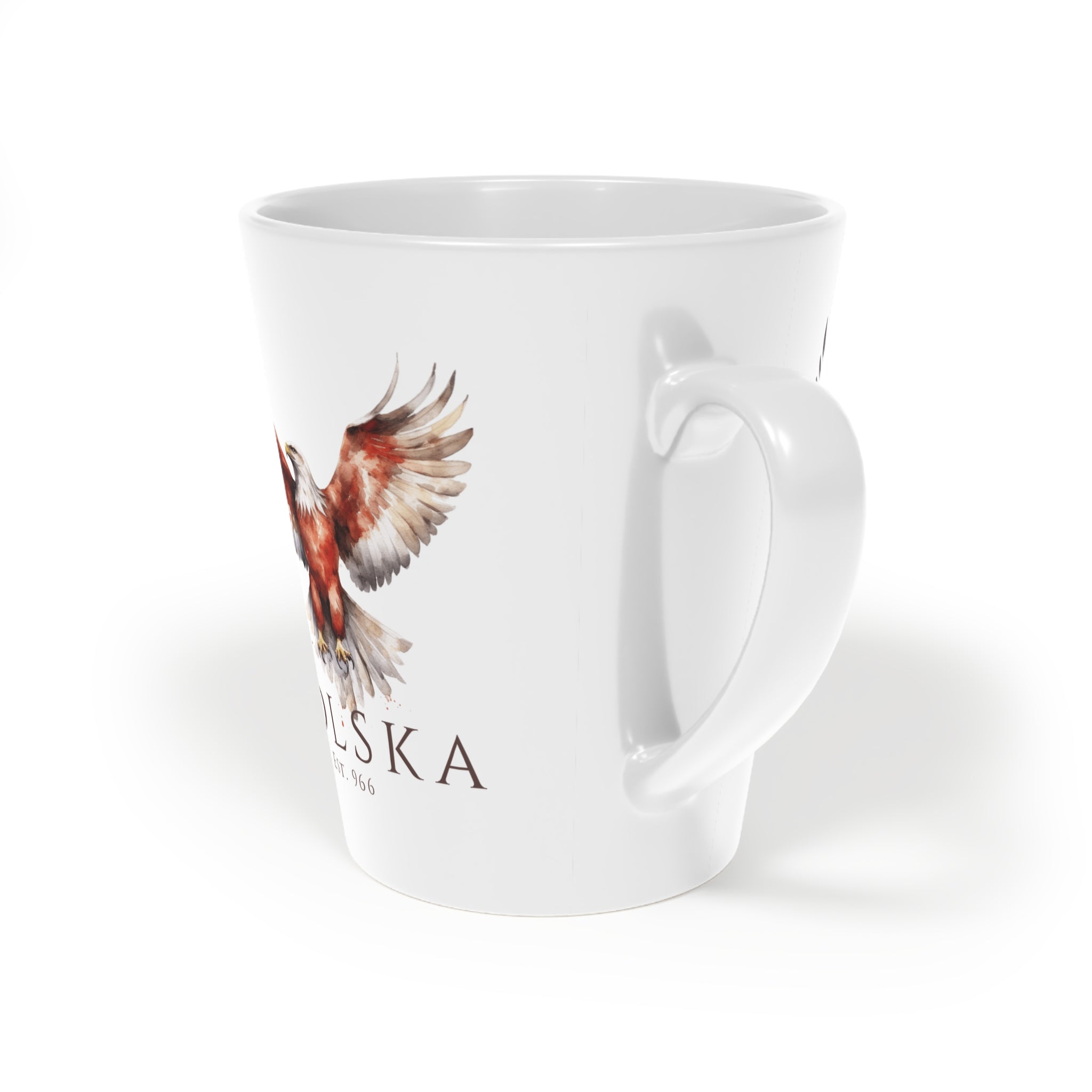 Polish Eagle Latte Mug | Polska Orzel | Polish Pride Gift | Polish Identity Mug | Patriotic Polish Coffee Cup