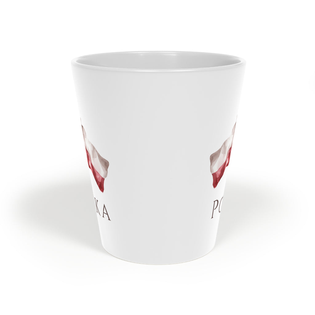 Polish Flag Latte Mug 12oz | Polska Flaga | Polish Pride Coffee Cup | Patriotic Polish Gift | Polish Canadian Heritage Mug