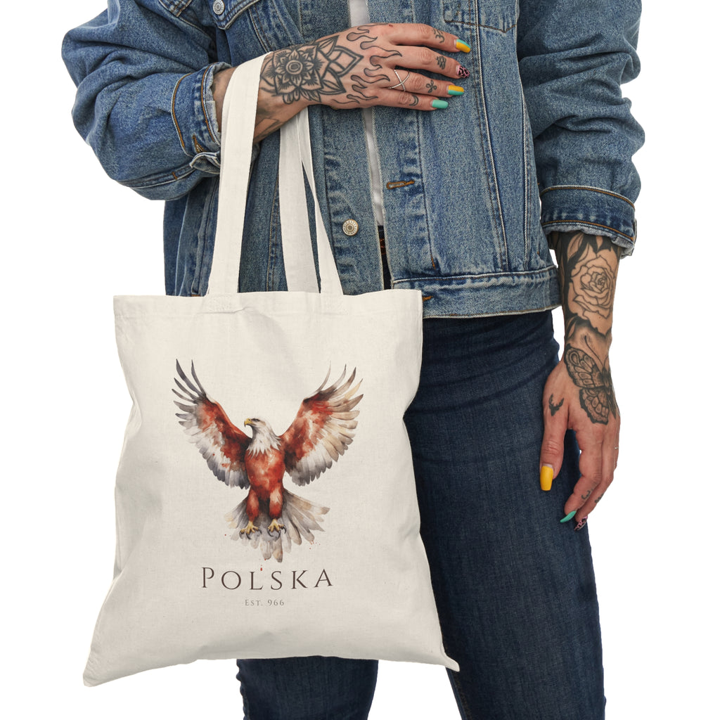 Polish Eagle Tote Bag | Polska Orzel Tote Bag  | Patriotic Polish Gift | Polish Identity Bag | Polish Pride in Canada | Natural Cotton Eco Tote