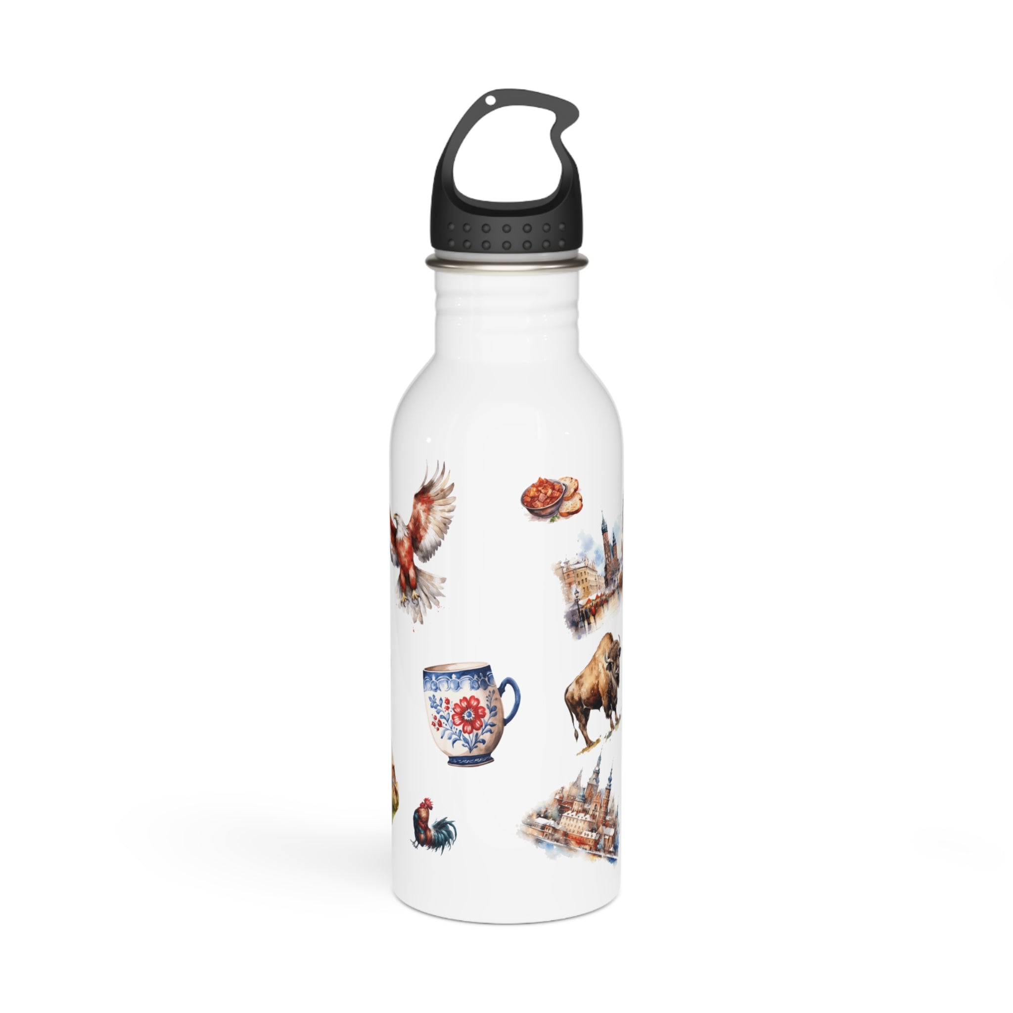 Polska 20oz Stainless Steel Water Bottle | Polish Pride Gift | Durable Travel Flask | Patriotic Polish Heritage Design