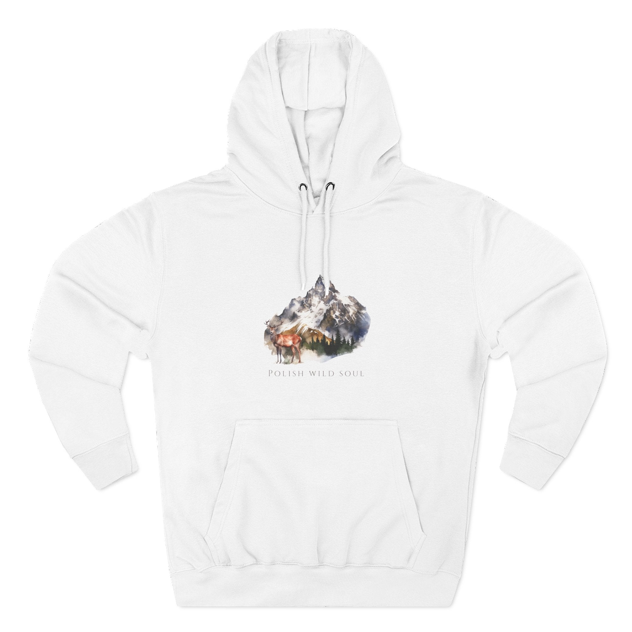 Polish Wildlife Unisex Adult Hoodie | Deer & Mountain Design | Polish Nature-Inspired Tee | Polish Heritage Apparel | Polish Canadian Identity Gift