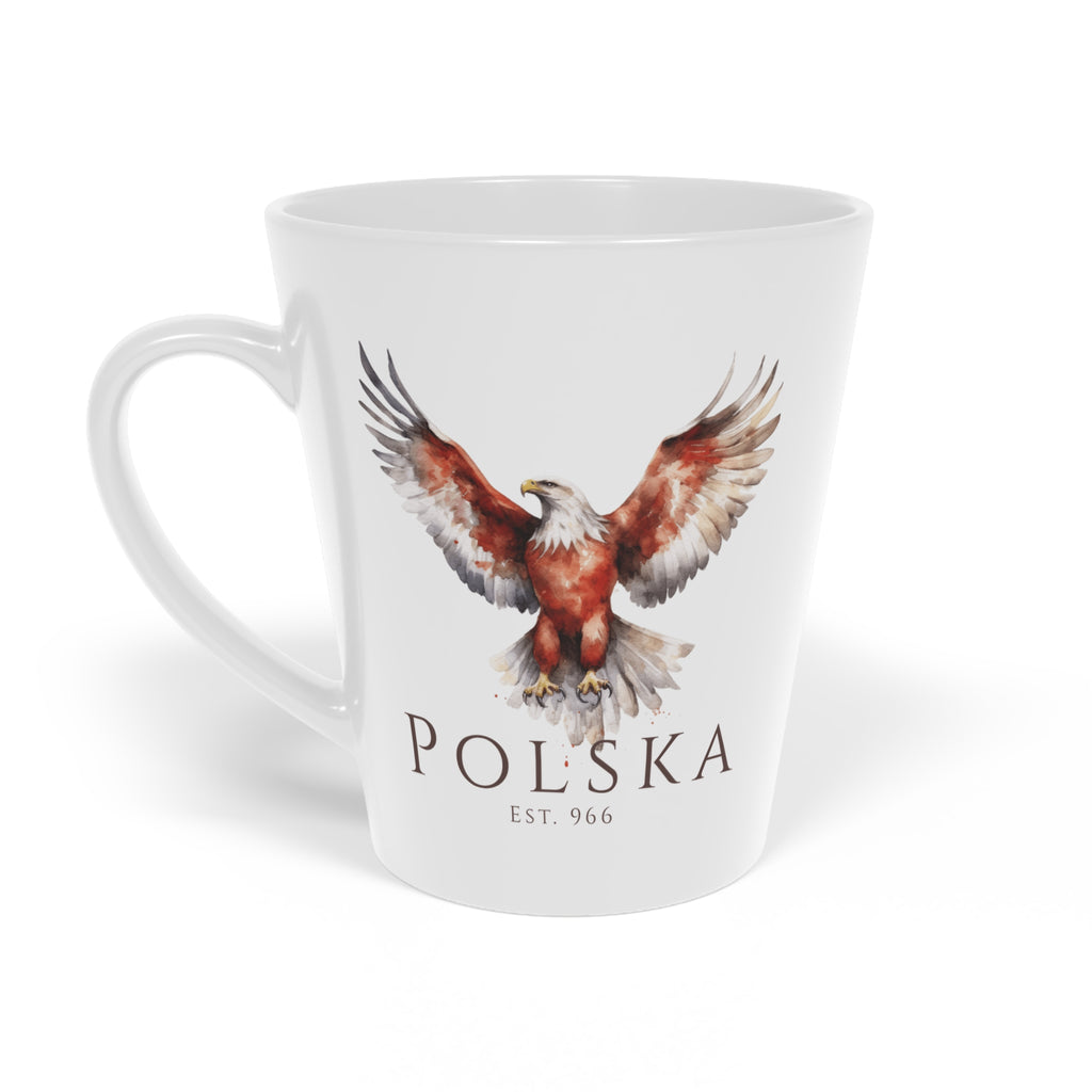 Polish Eagle Latte Mug | Polska Orzel | Polish Pride Gift | Polish Identity Mug | Patriotic Polish Coffee Cup