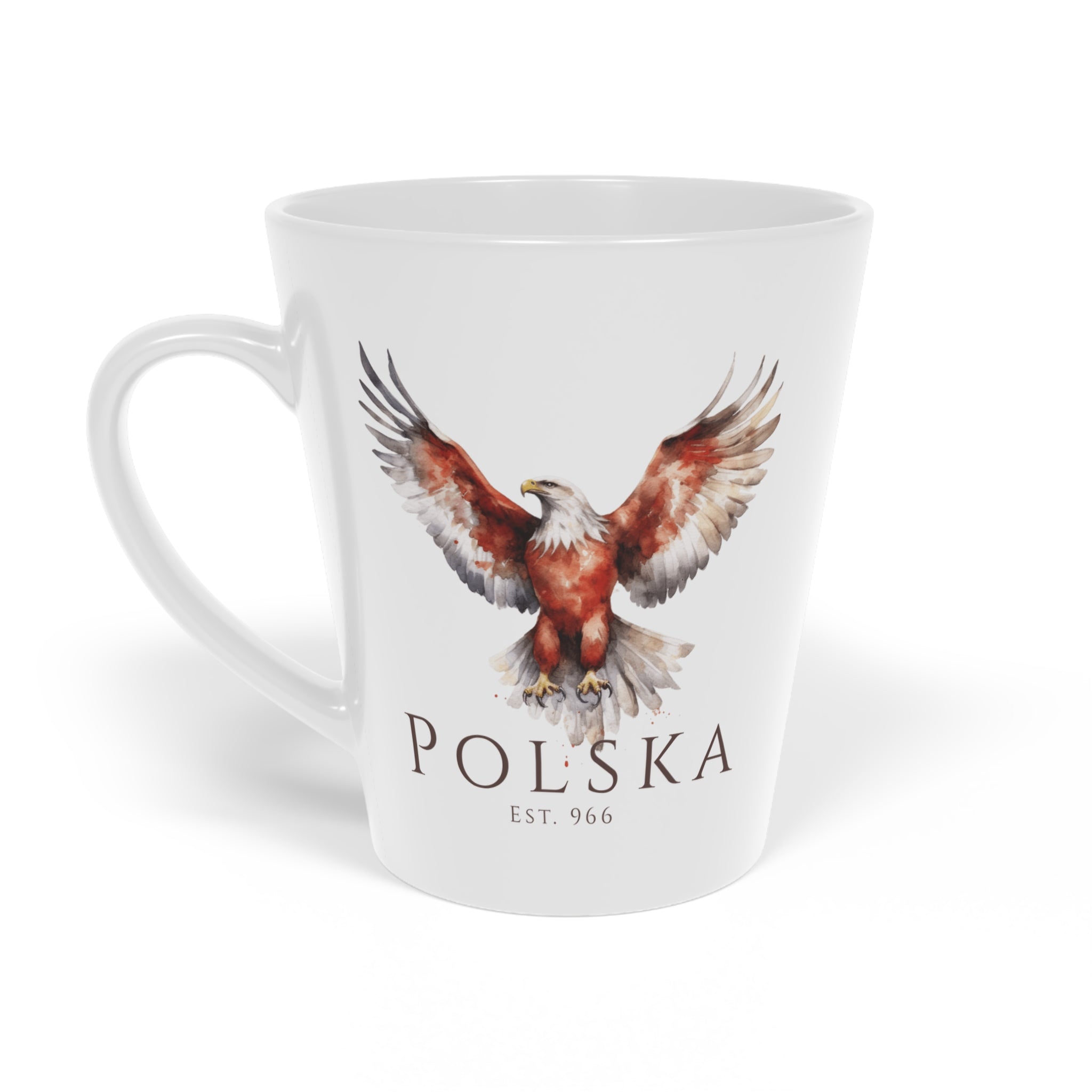 Polish Eagle Latte Mug | Polska Orzel | Polish Pride Gift | Polish Identity Mug | Patriotic Polish Coffee Cup