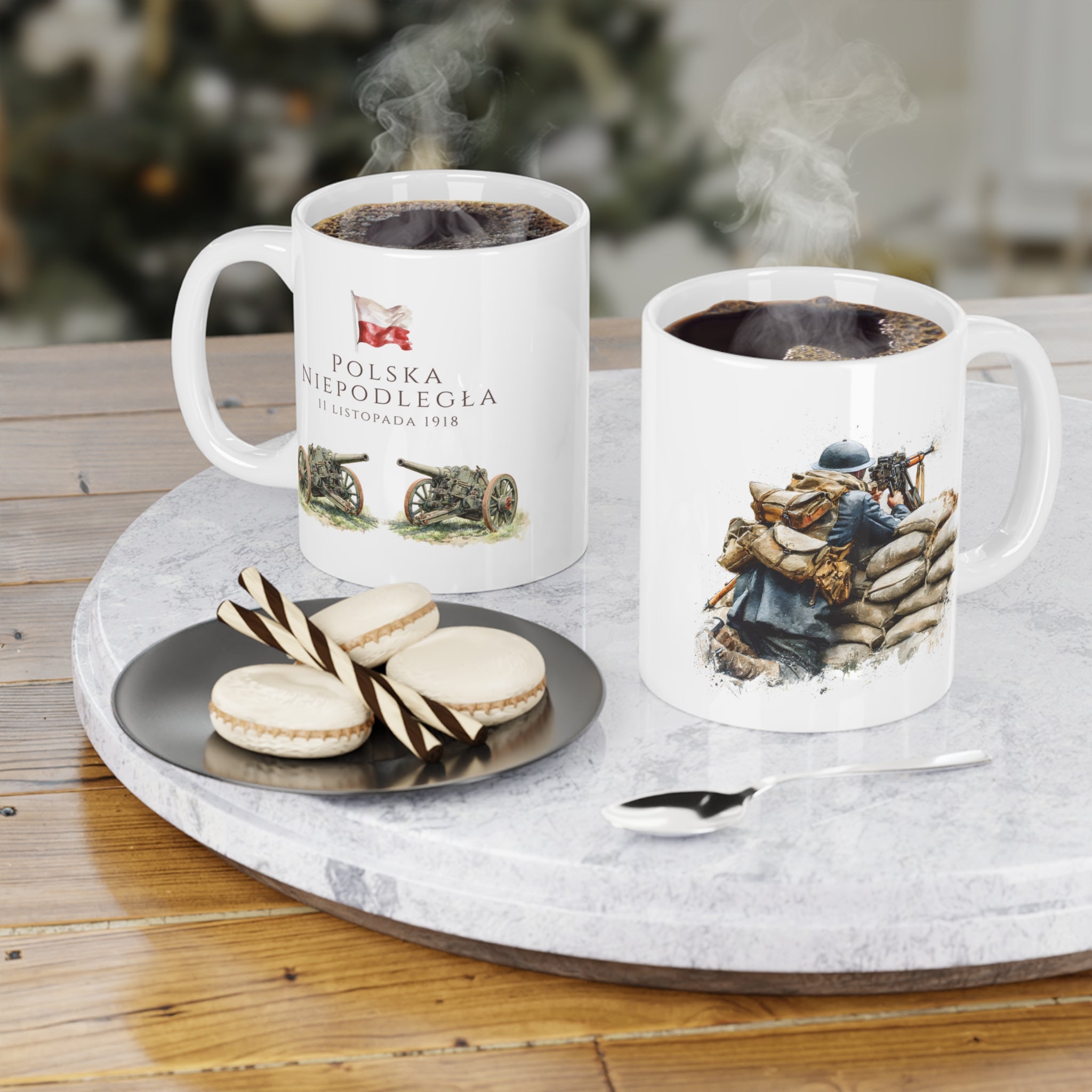 Polish Independence Day Ceramic Mug 11oz | “Independent Poland” Design | Polska Niepdlegla 11 listopada | Dzien Niepodleglosci | Patriotic Polish Coffee Cup | Polish Canadian Heritage Gift