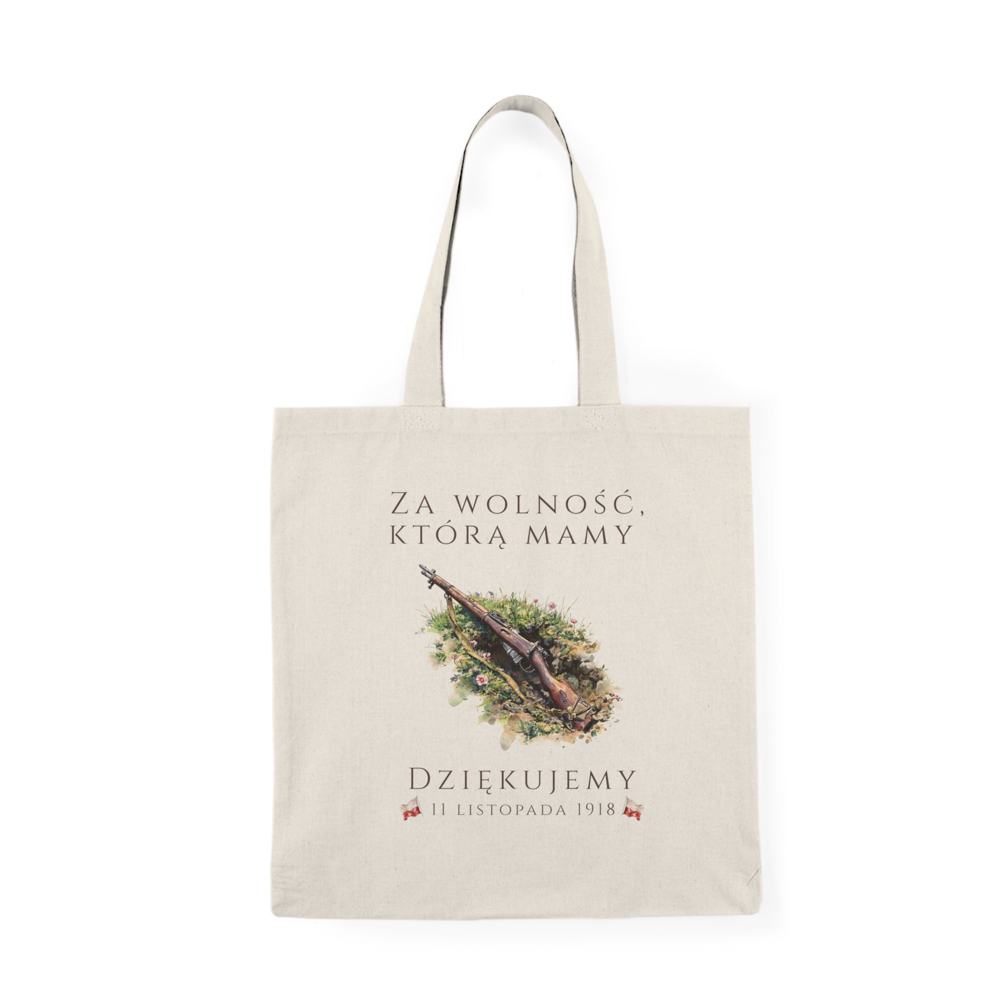 Polish Independence Day Tote Bag | “Thank You” Design | Za Wolnosc Dziekujemy 11 listopada | Dzien Niepodleglosci | Patriotic Polish Tote Bag | Polish Canadian Heritage Gift